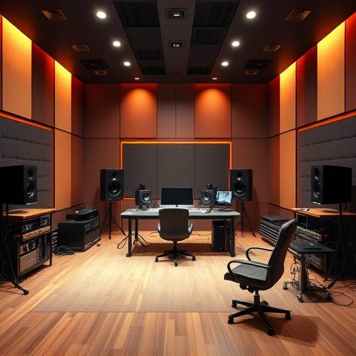 Acoustic Canvas Studio B: A mid-sized production studio with a focus on electronic music production.