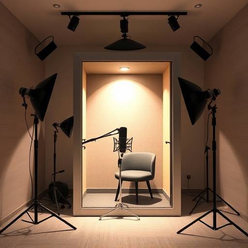 Acoustic Canvas Studio C: A compact vocal booth and recording setup suitable for voice-over and podcast recording.